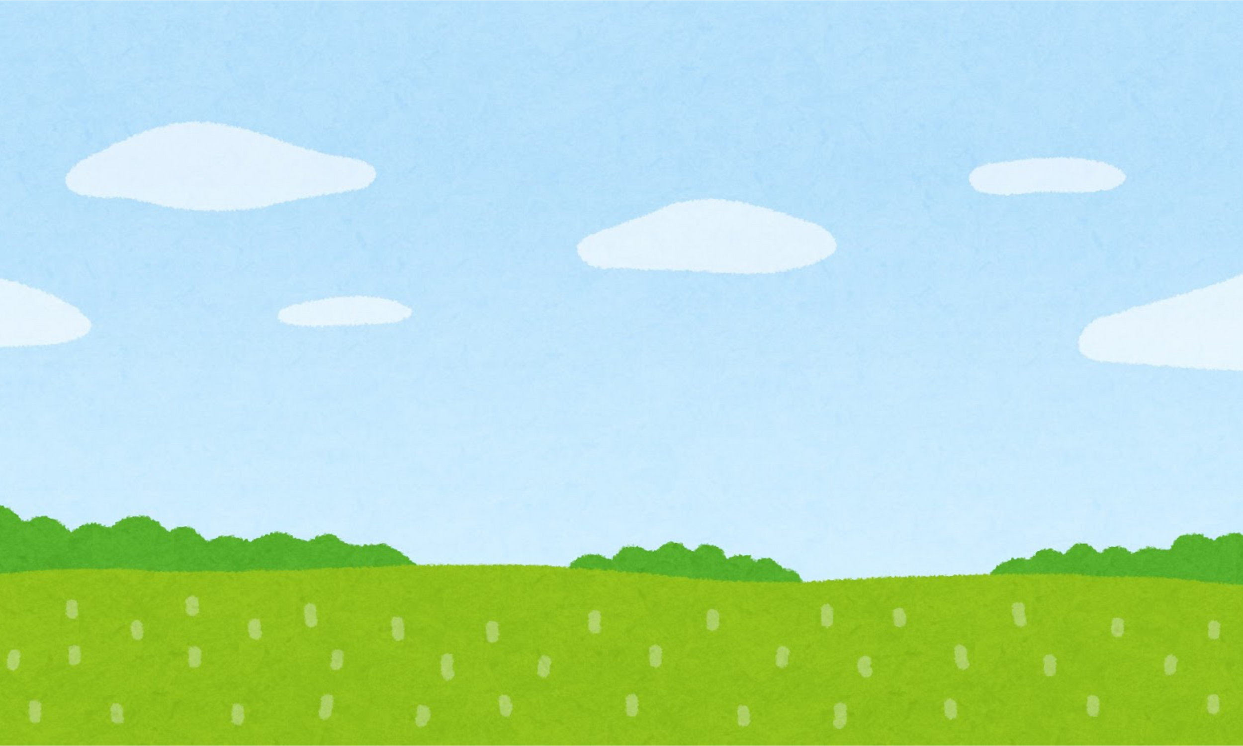 Illustration of a Grassy Meadow with a Blue Sky Background
